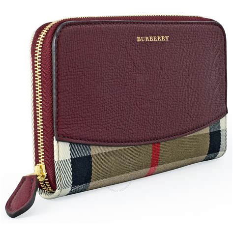 burberry zip wallet red|burberry zip around wallet.